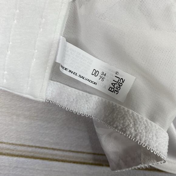 Bali Bra 34DD White Minimizer Underwire Comfort Cushion Straps Smooth NWT - Picture 9 of 10